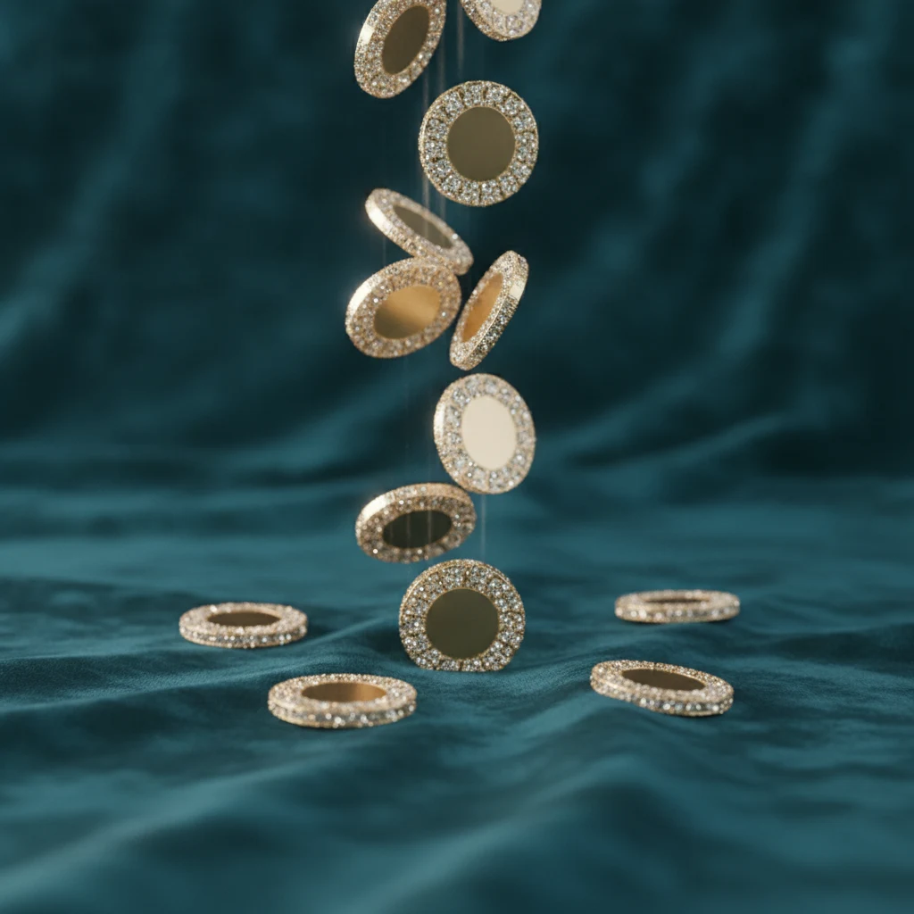 Glittering virtual social casino coins